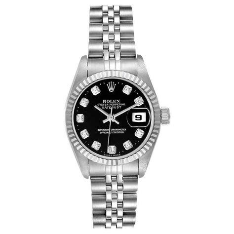 womens rolex black face